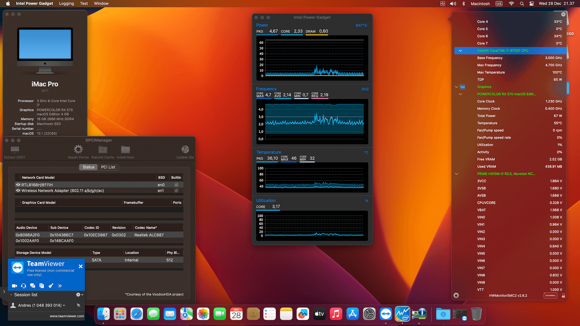 Success Hackintosh macOS Ventura 13.1 Build 22C65 in Asus Prime H310M-D R2.0 + Intel Core i7 9700F + Power Color RX 570